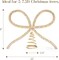 Christmas Decor - Gold Glass Rhinestone Bow Tree Topper(Gold)